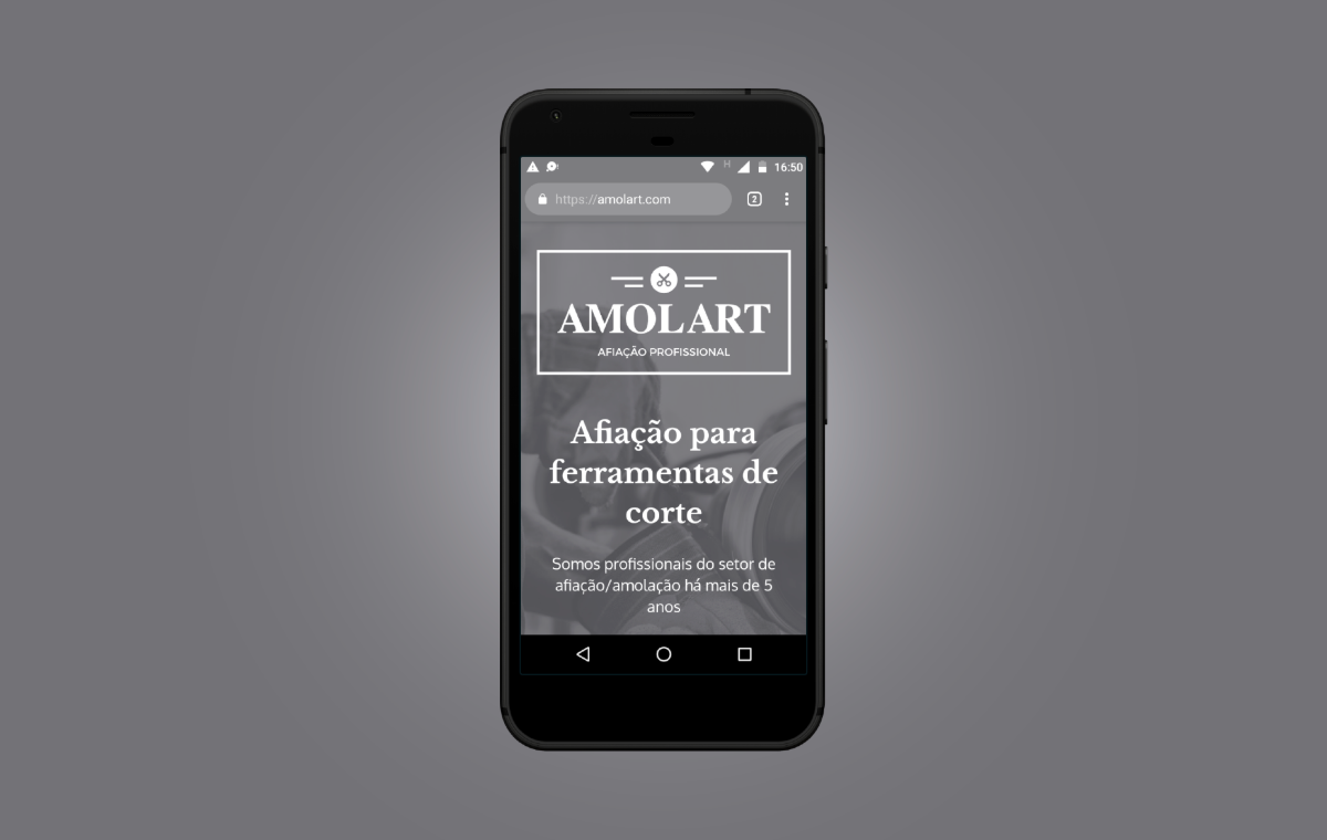 Site Amolart no Mobile